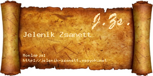Jelenik Zsanett névjegykártya