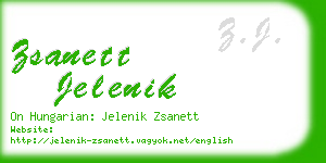 zsanett jelenik business card